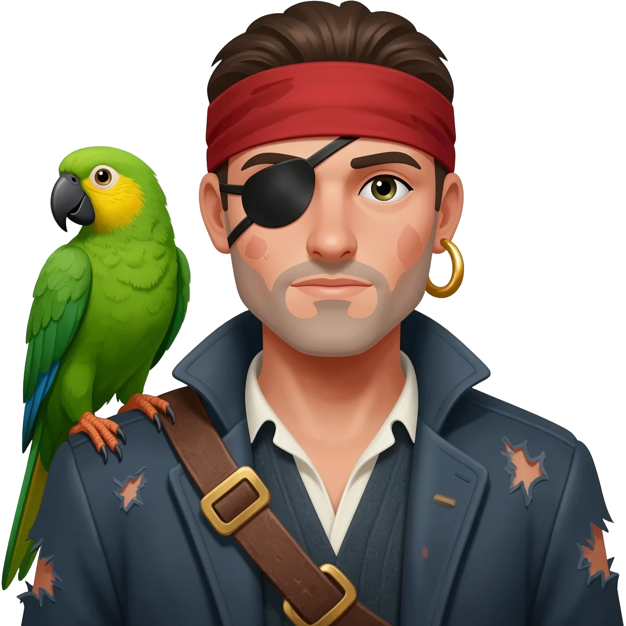 pirate and parrot emoji