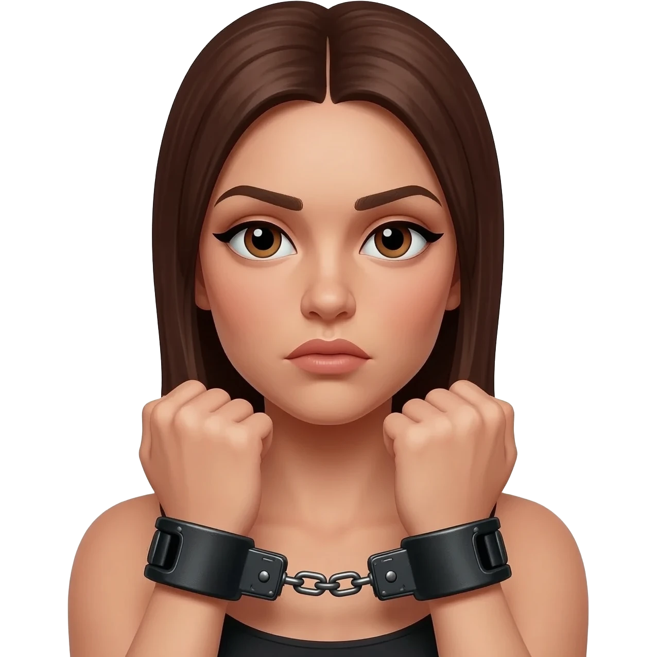 Women behind back handcuffs emoji