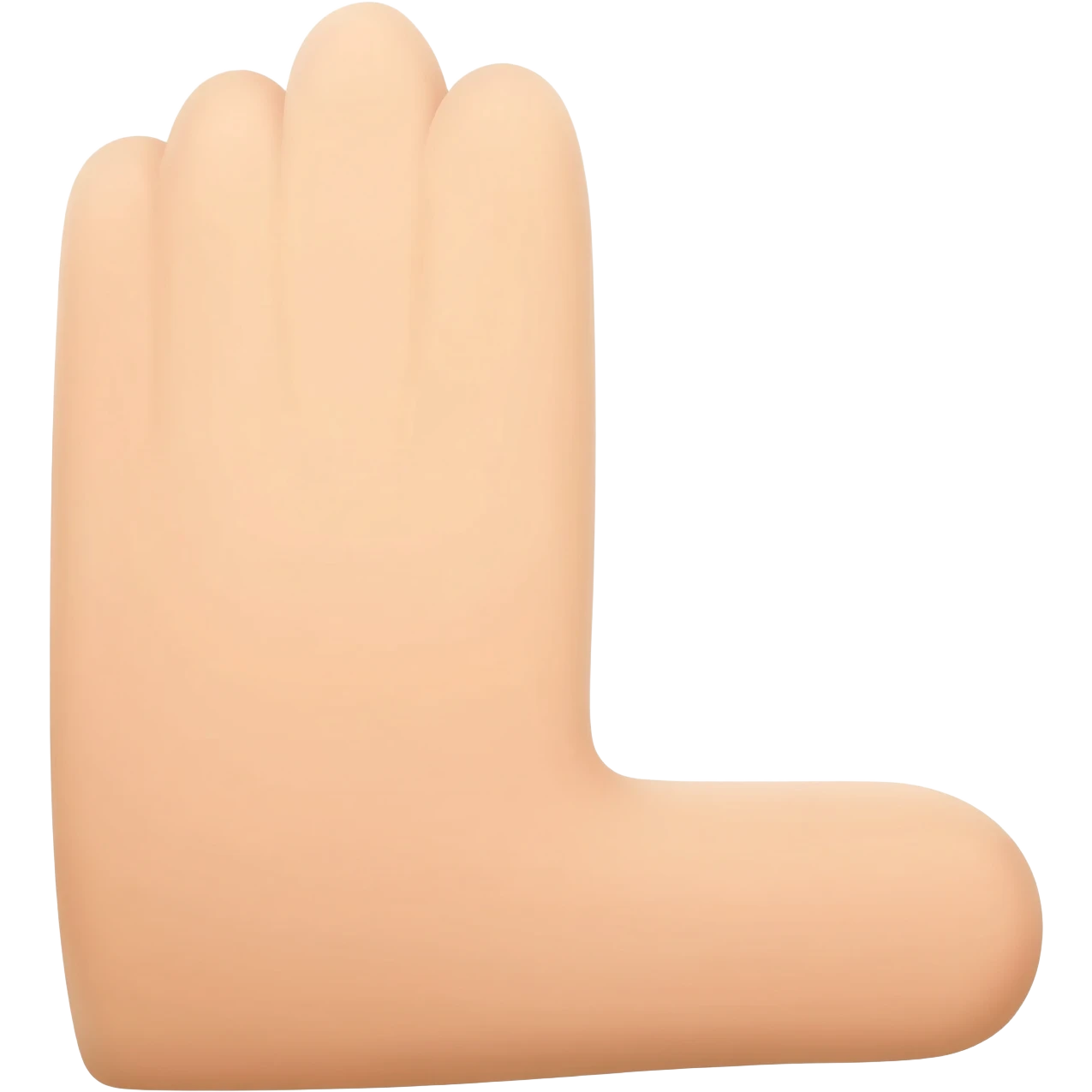 Una l con la mano emoji