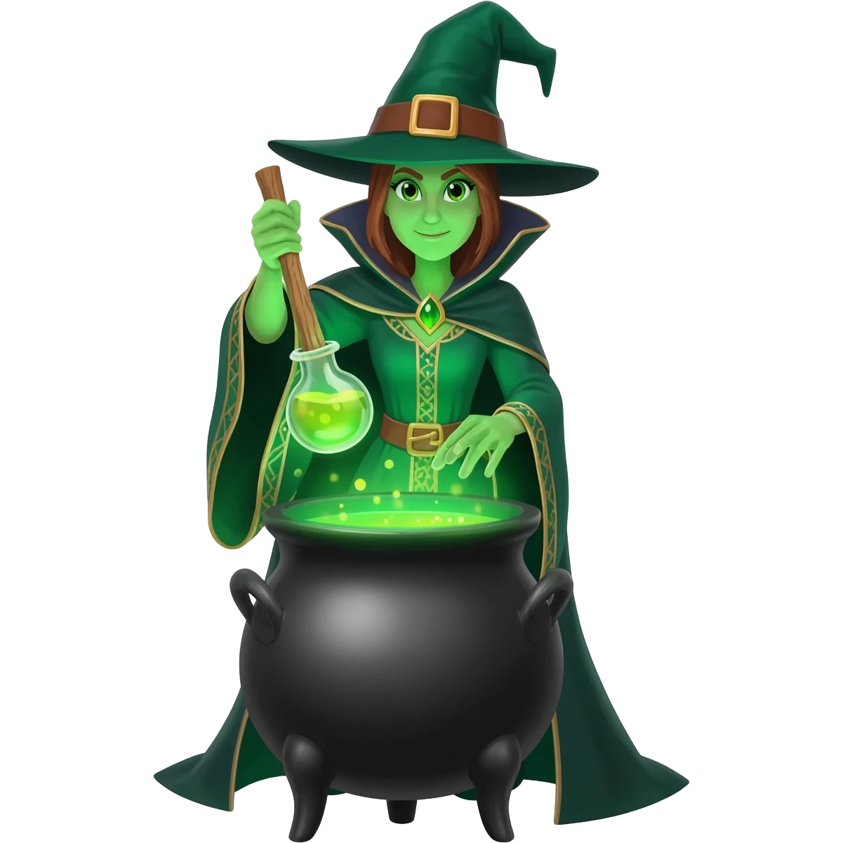 green witch cooking potion emoji