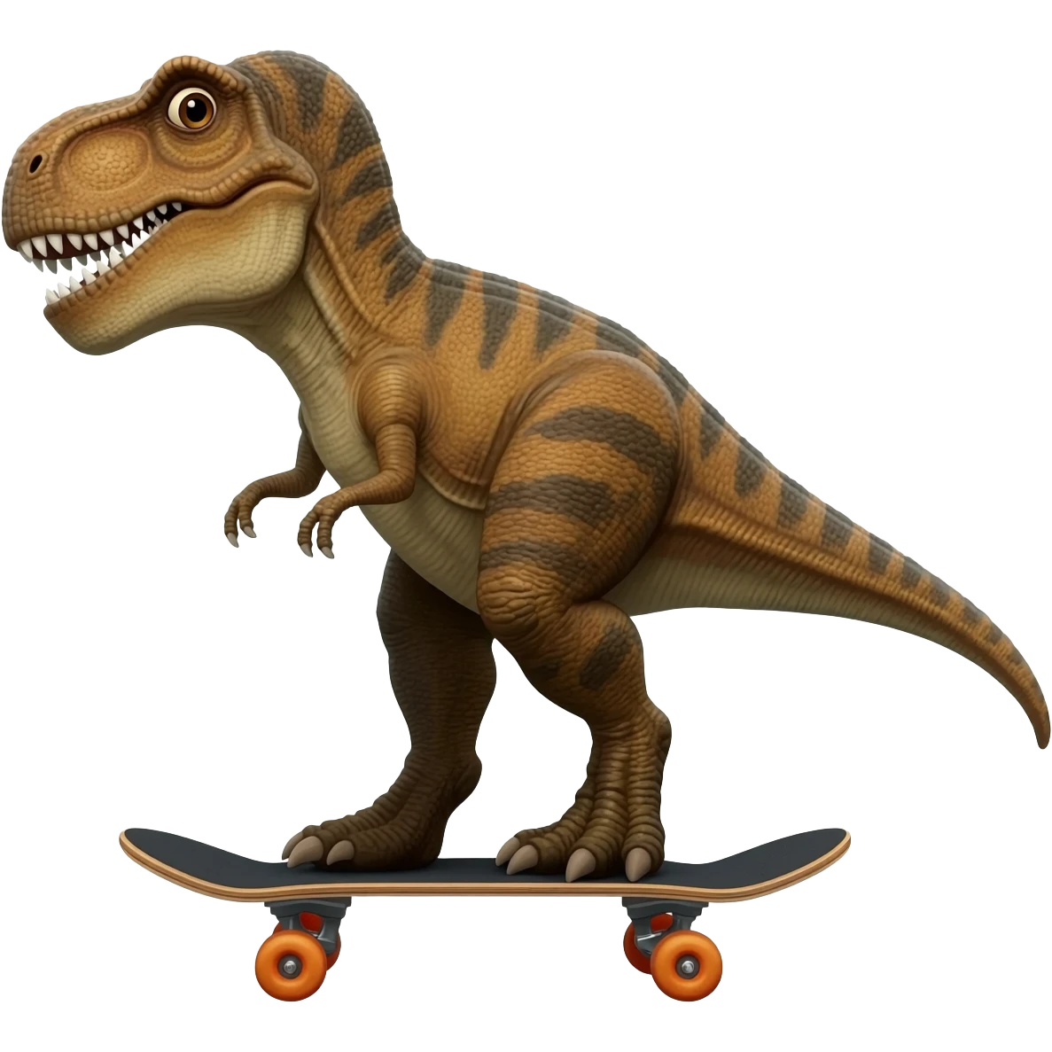 Dinosaur on a skateboard emoji