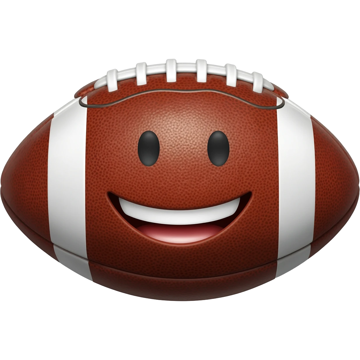 A sweet fotball with a smile emoji