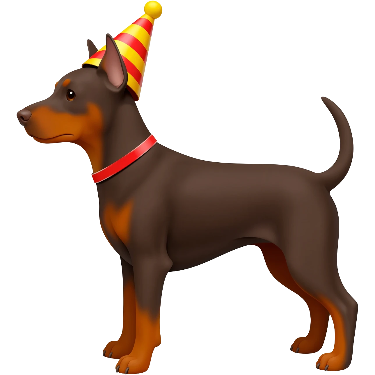 Brown German pinscher birthday emoji emoji