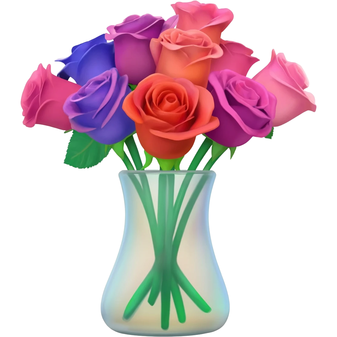 Flowers in small bud vase emoji