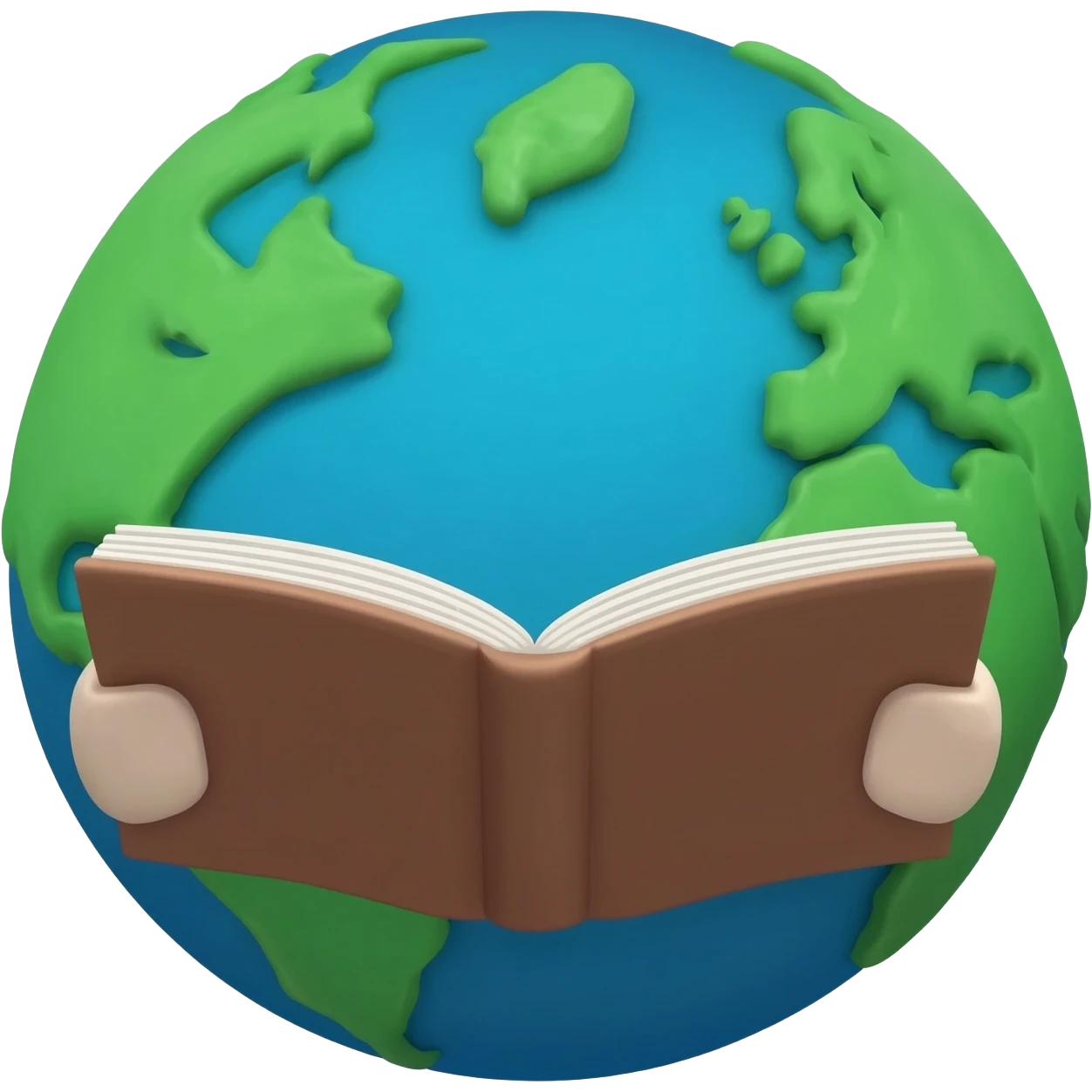 Blue planet reading a book emoji