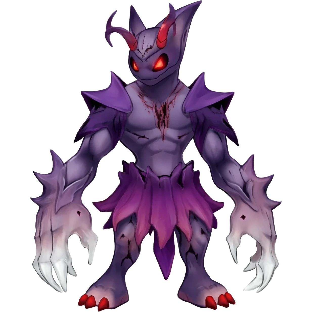 Edgy Spooky Gothic Evil Duskull-Salandit-Umbreon-Fakémon-hybrid-creature (full body)  emoji