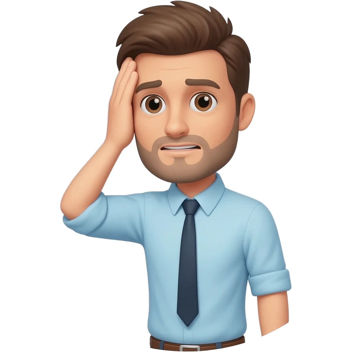 Make a slapping head circle man emoji emoji