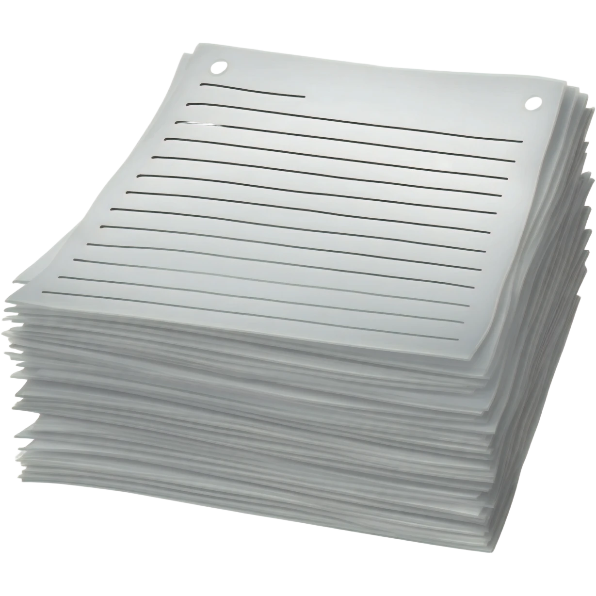 Hojas de papel escritas emoji