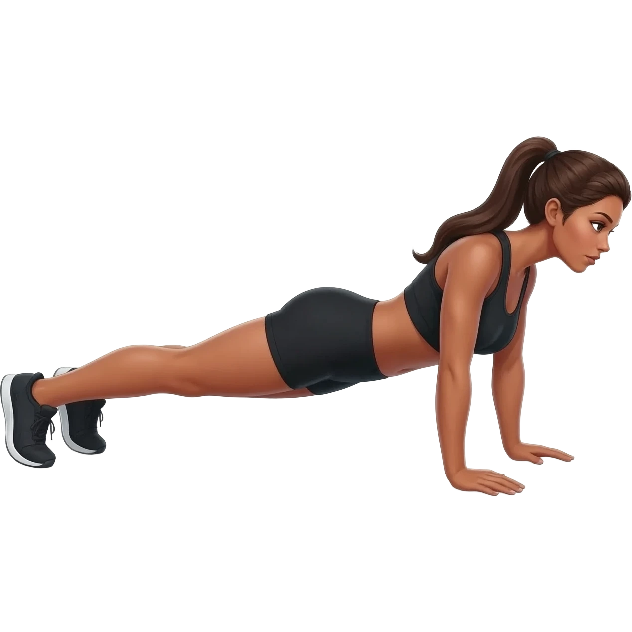 a woman does push ups against a wall emoji