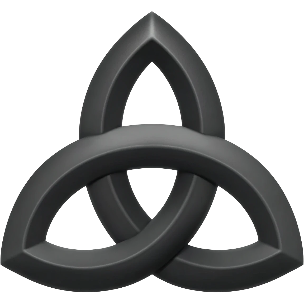 black, simple, triquetera emoji