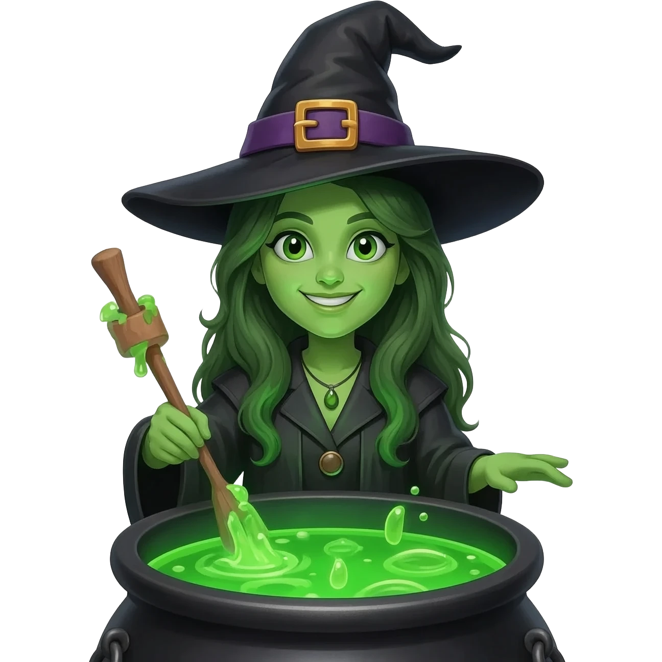 green witch cooking potion emoji