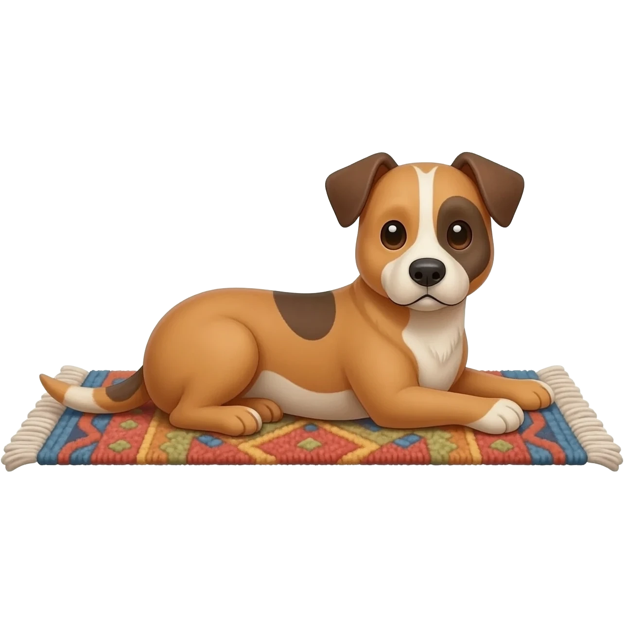 chien couché sur tapis emoji