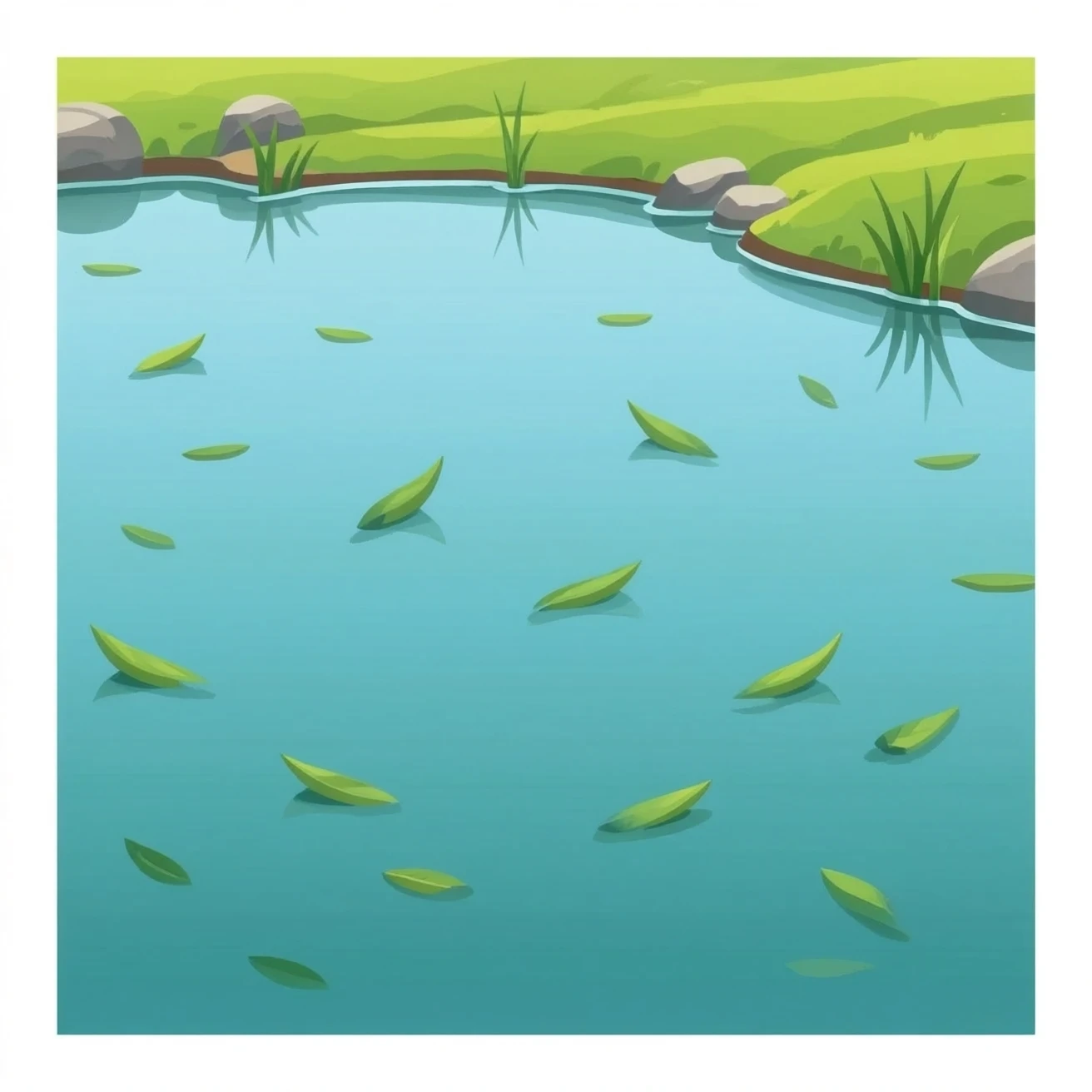 warm pond, add "leads" floating around emoji