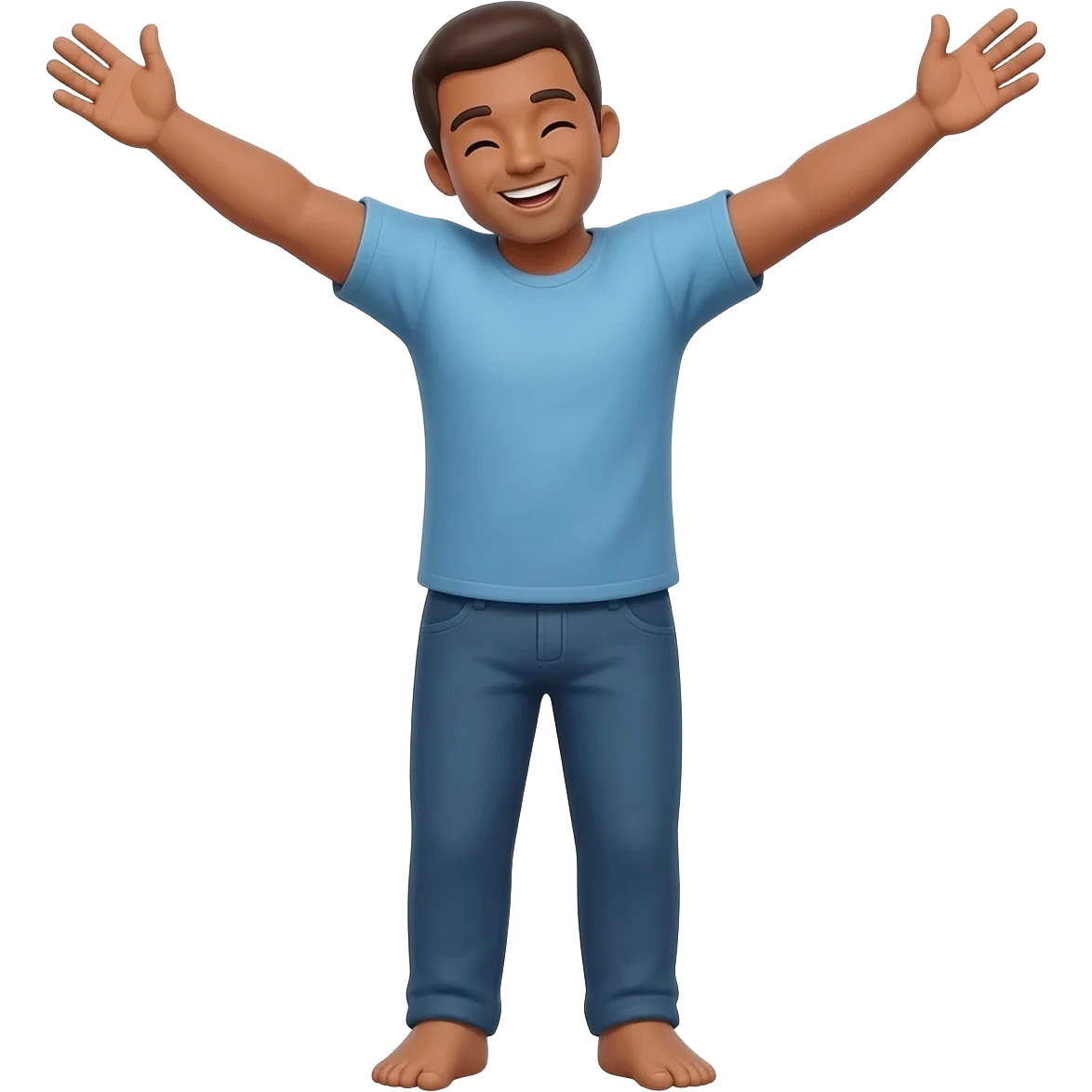 a big emoji two arm air hug emoji