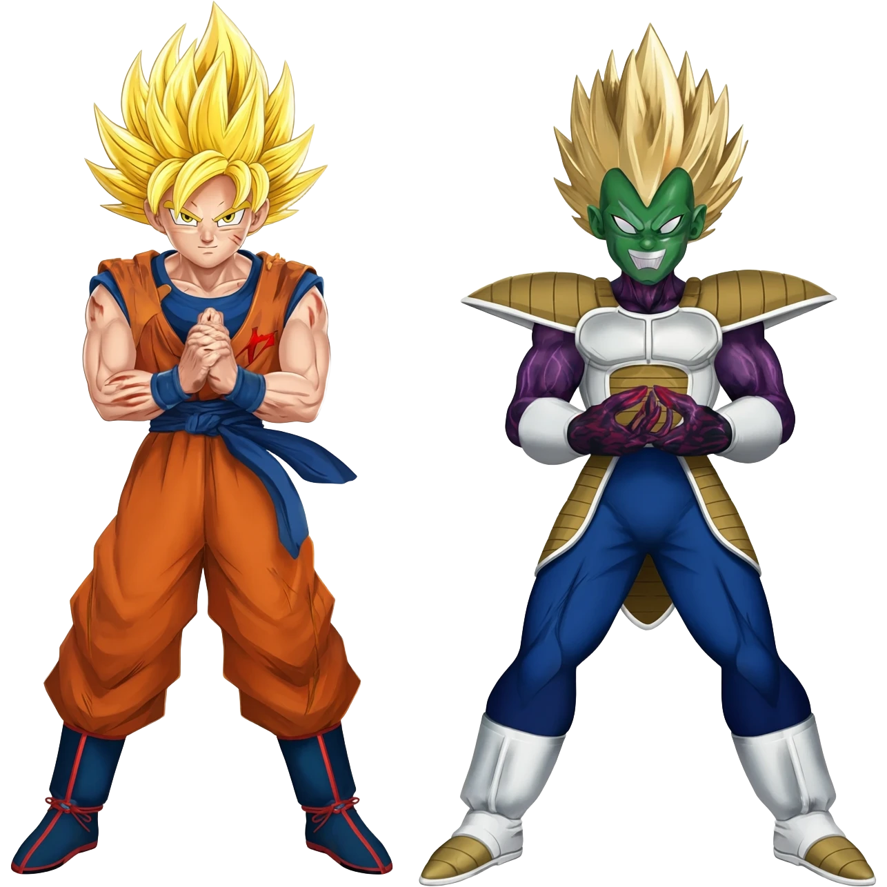 Evil Goku ssj-evil vegeta ssj (evil gogeta) fusion dance what if emoji