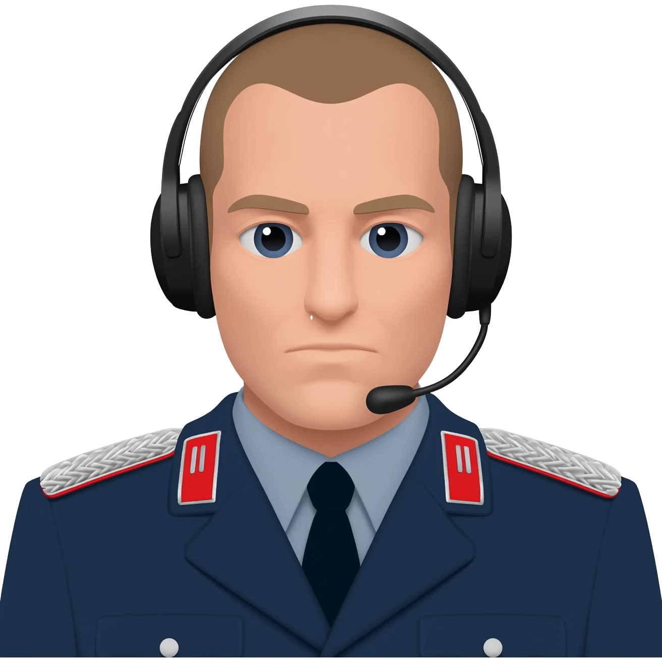 German secret police officer, Stasi, headphones, surveillance process emoji