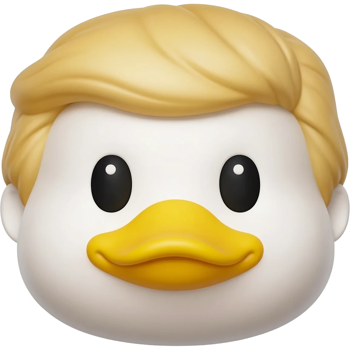 donald trump with duck nose (yellow),and white skin like duck emoji