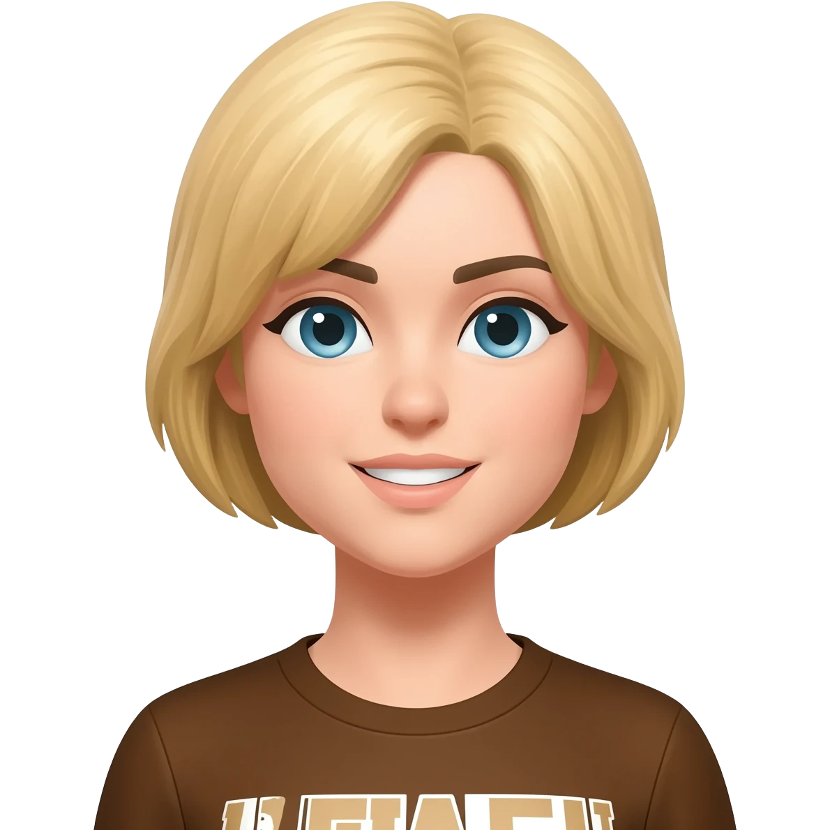Female Browns fan with short blonde hair emoji
