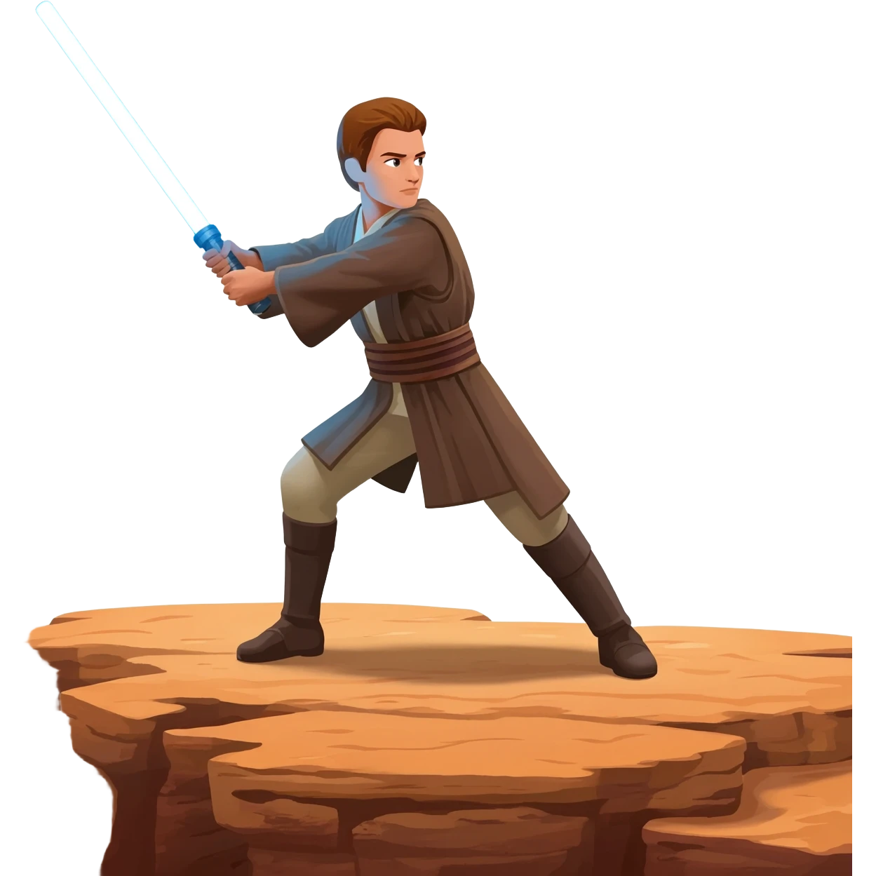 jedi swinging a light saber emoji