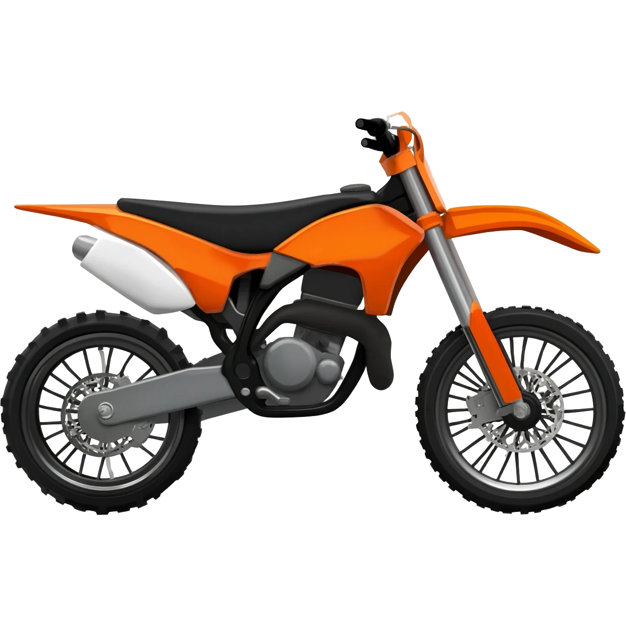Orange and black dirt bike emoji