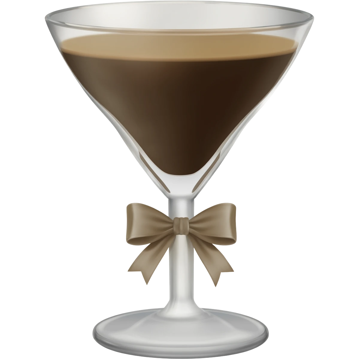 espresso martini with bow on stem emoji