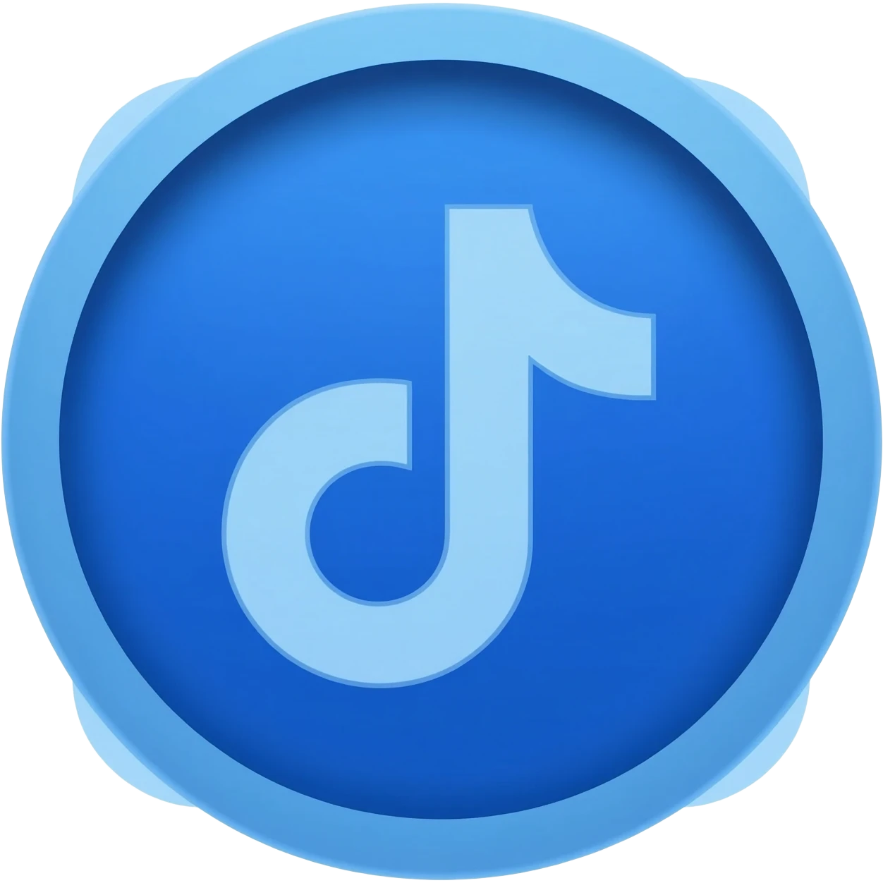 Generate a professional tiktok blue tick verification badge symbol. Make it professional and same size as original emoji