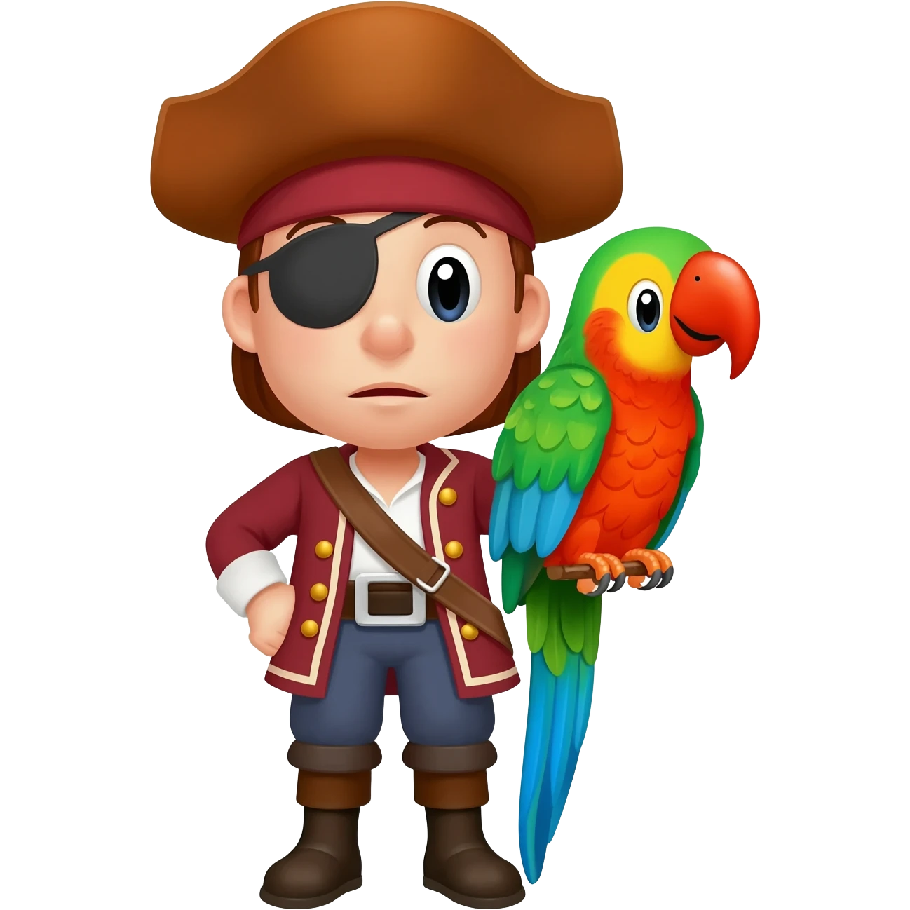 pirate and parrot emoji