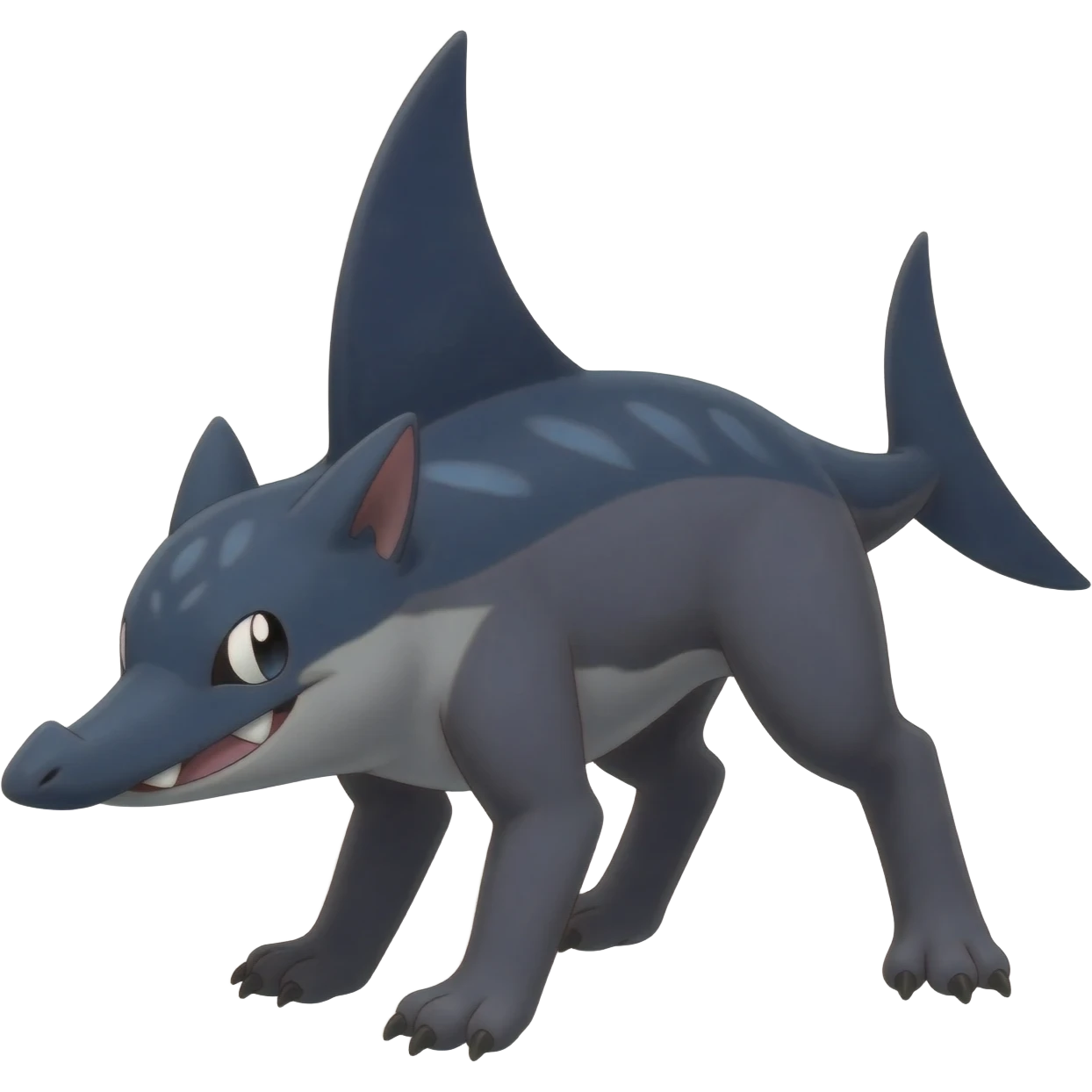 Cool edgy furry cute realistic Landhai-Sharpedo-Hyena-hybrid-animal-Pokémon-Fakemon-fusion-creature  emoji