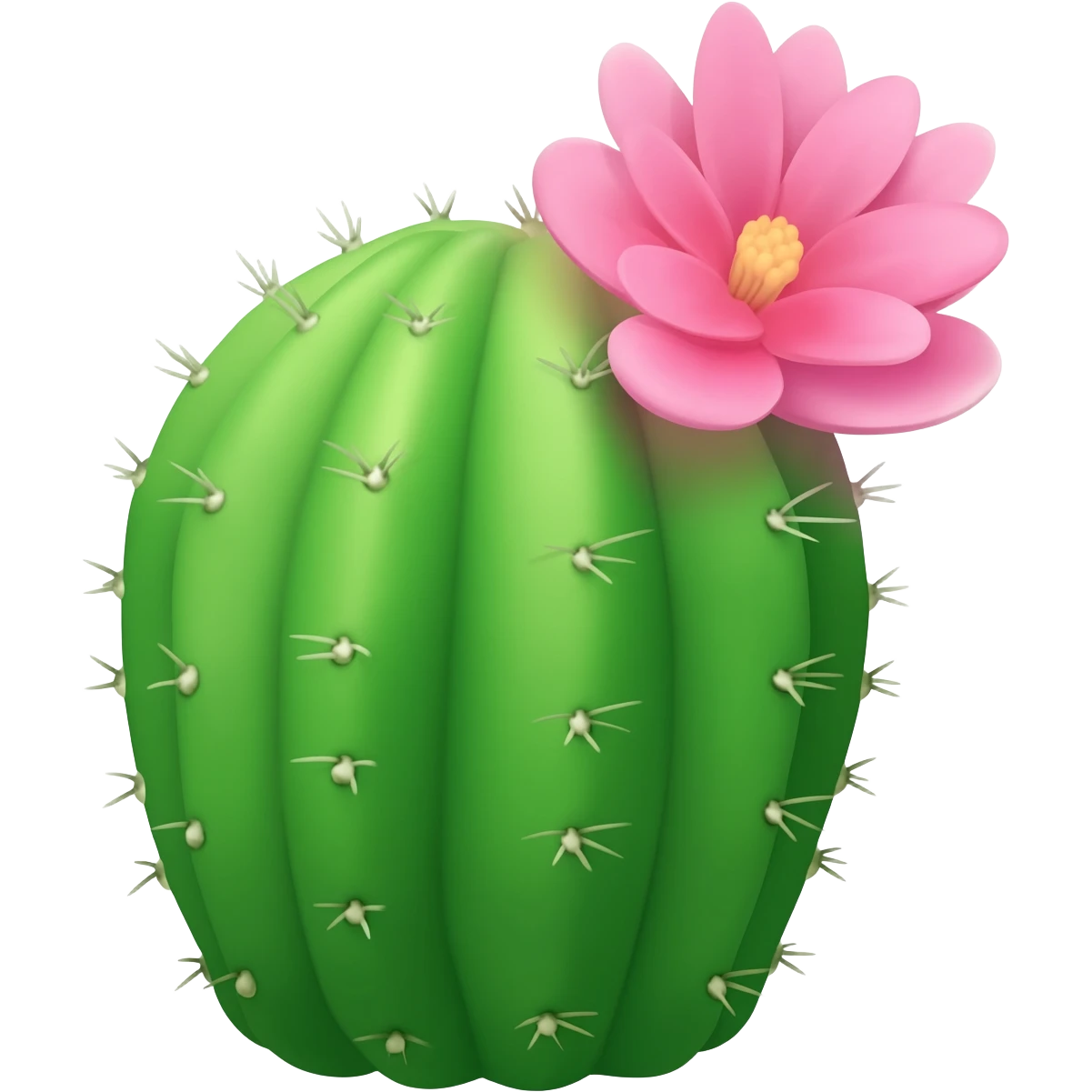 Emoji cactus with pink flower emoji