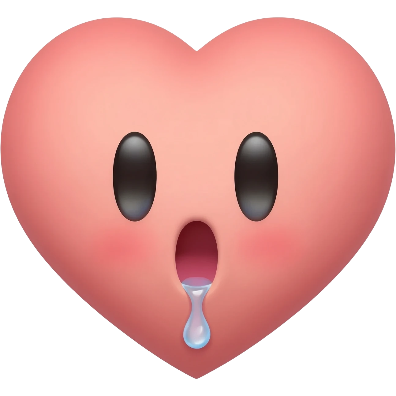 침흘리는 하트 표정 emoji