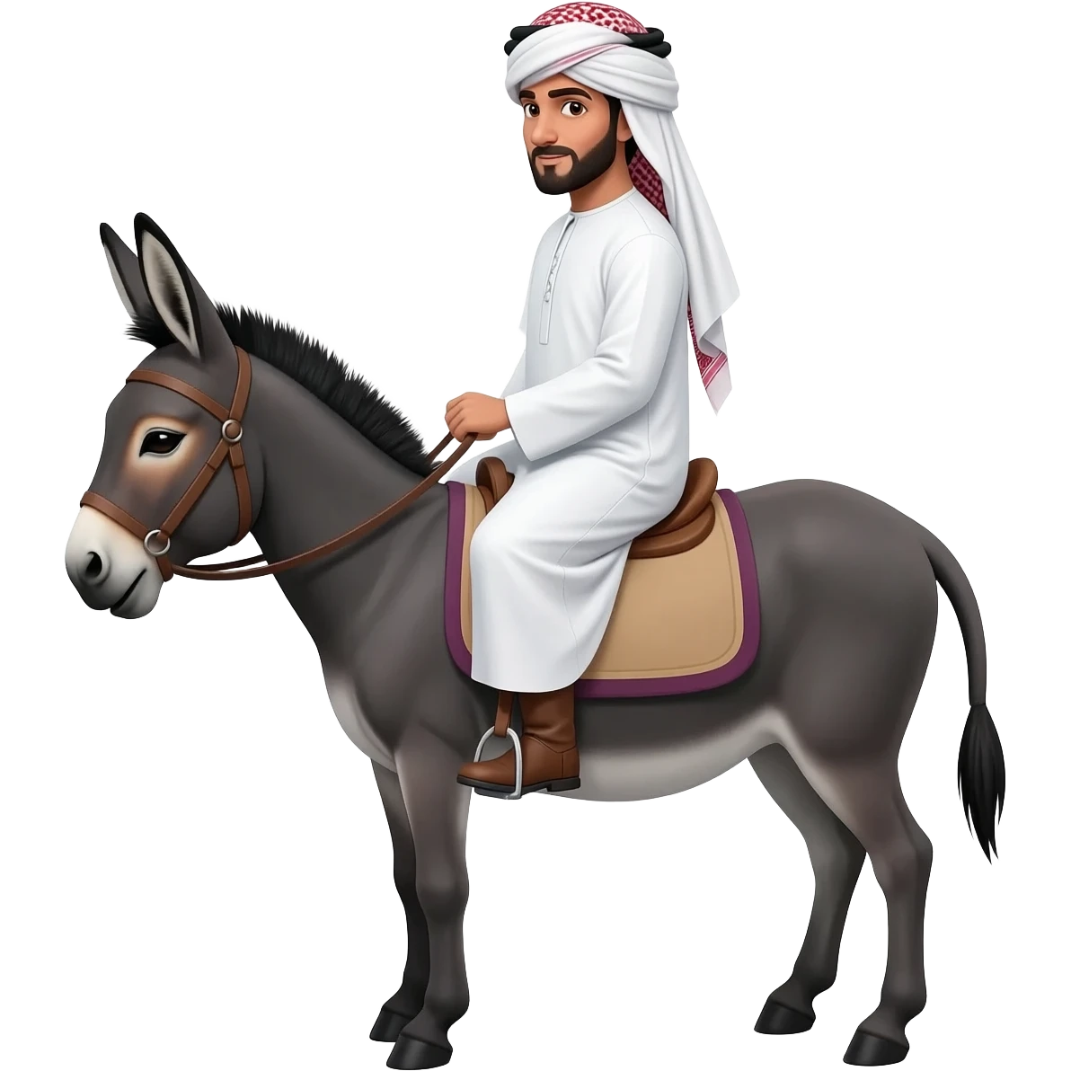 Ata binen eşşek çiz emoji