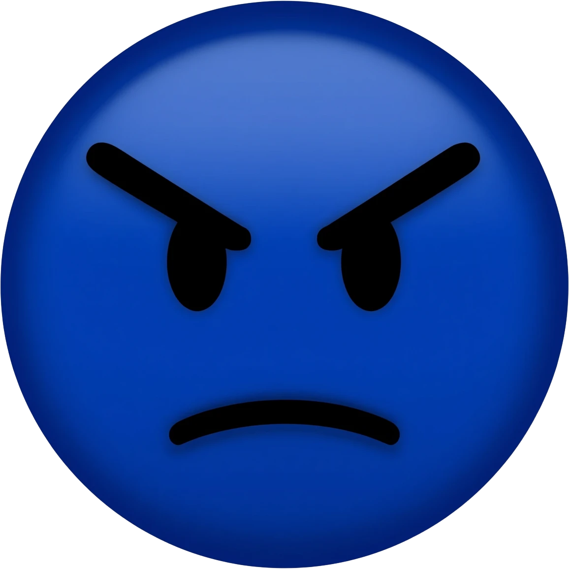 I said angry face in navy rich royal blue shad with black lining. No other color adding! emoji