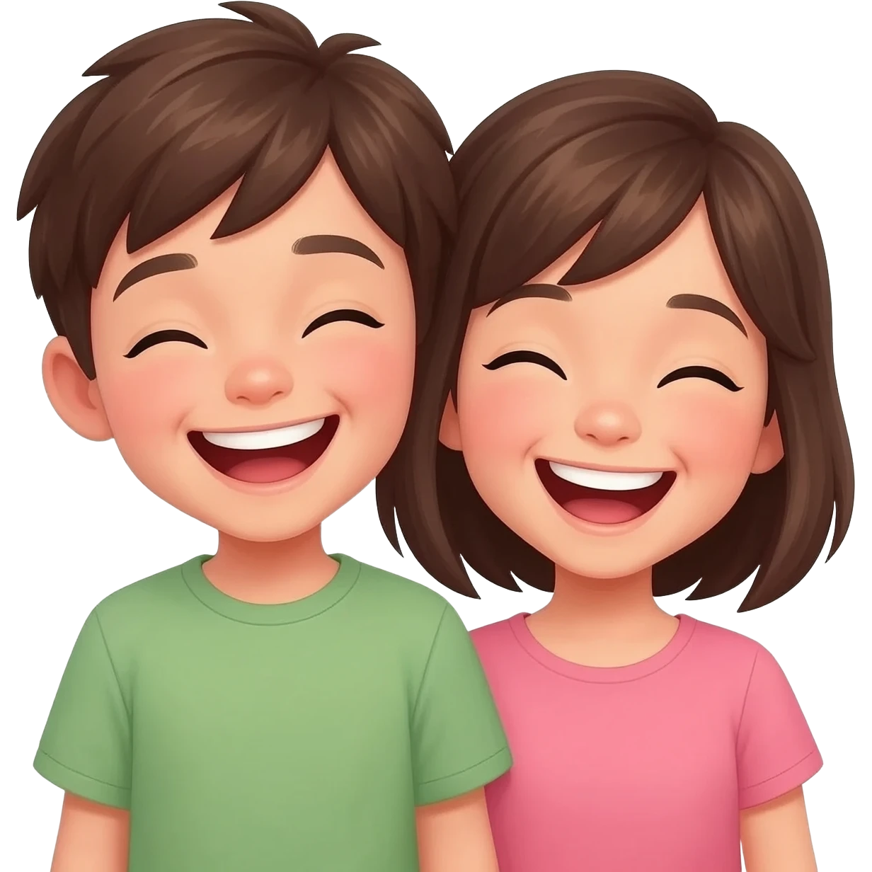 un niño i una niña que son hermanos emoji