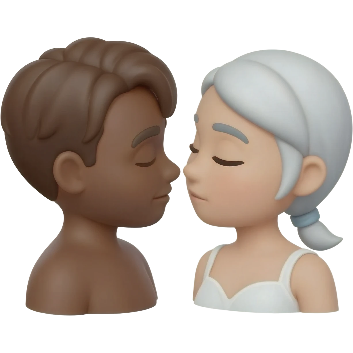 Black Man emoji and brown hair white girl emoji having sex emoji