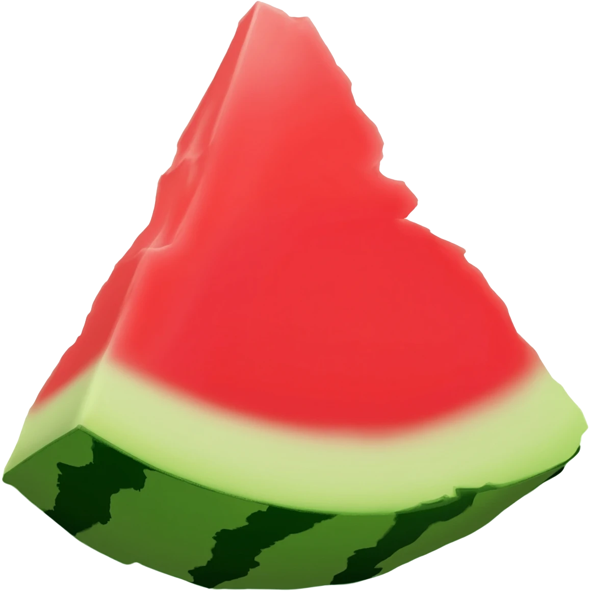 a noticeably jagged watermelon emoji