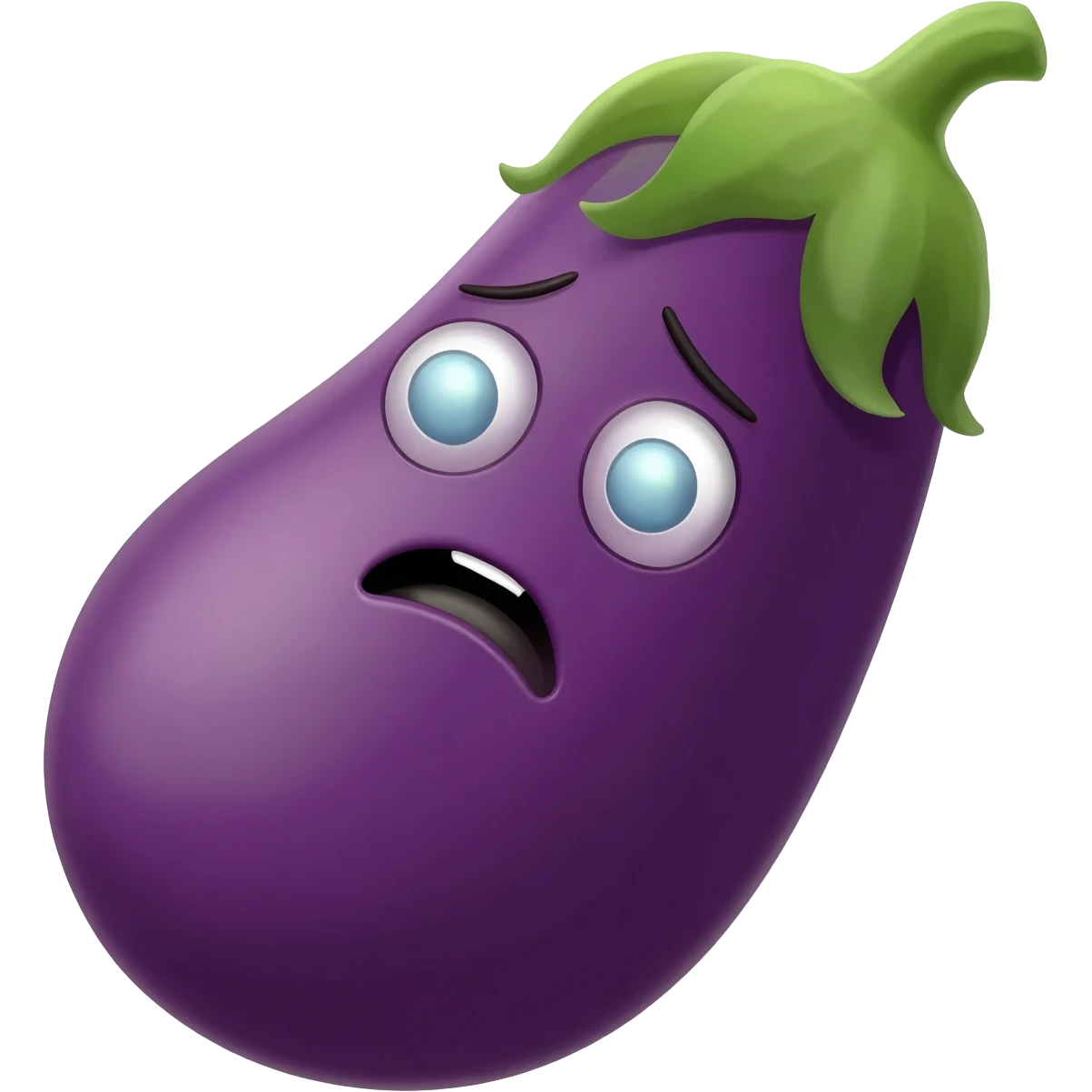 frightened eggplant emoji