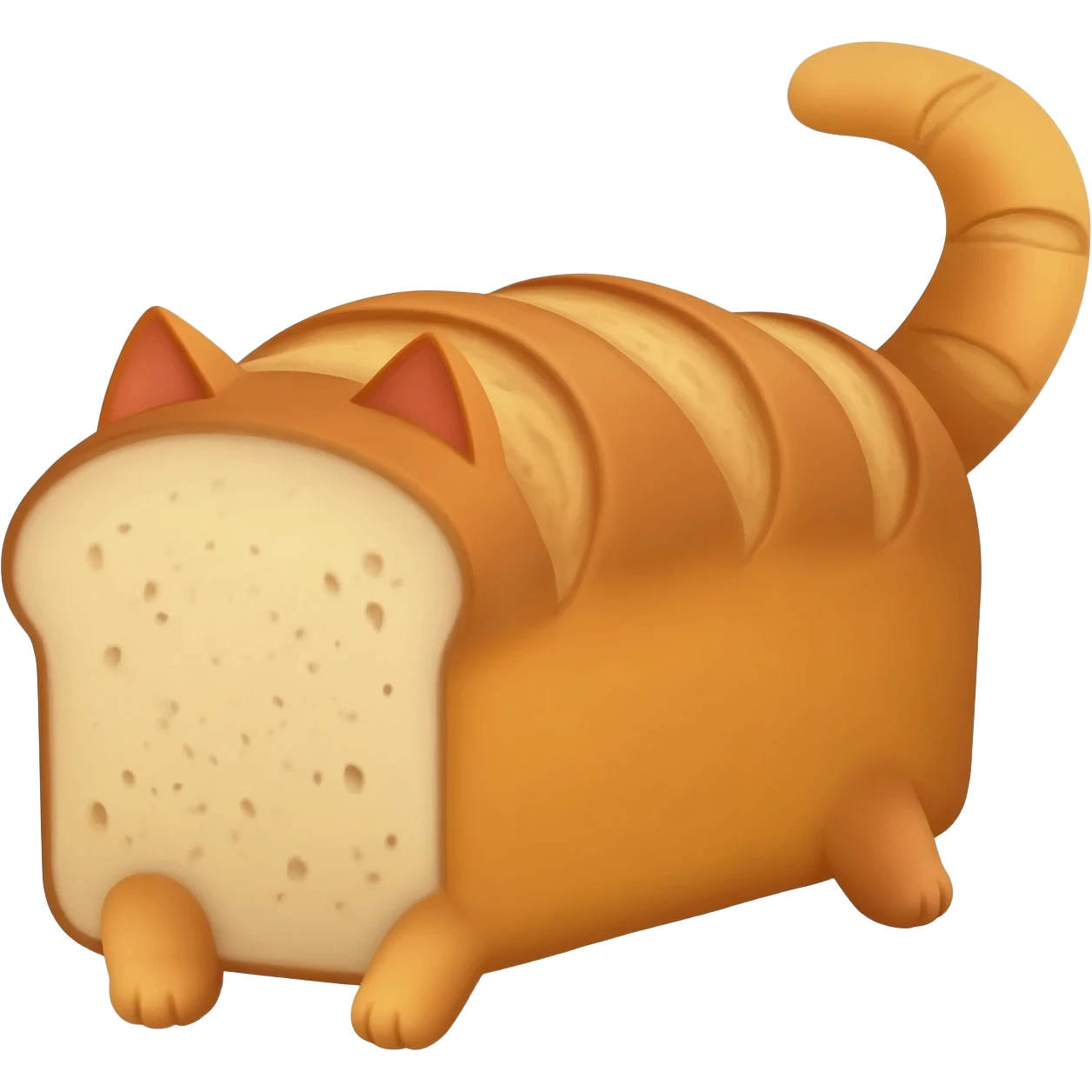 Gato con cuerpo de pan emoji