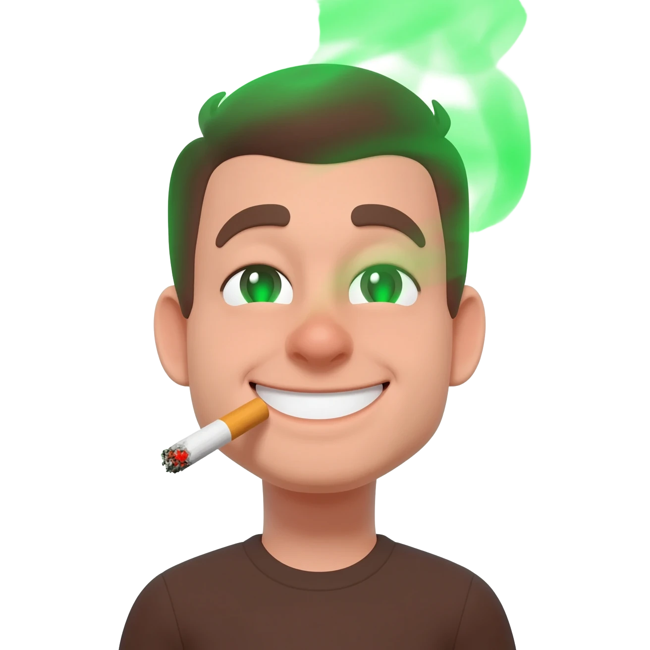 Smoking weed and get real high emoji