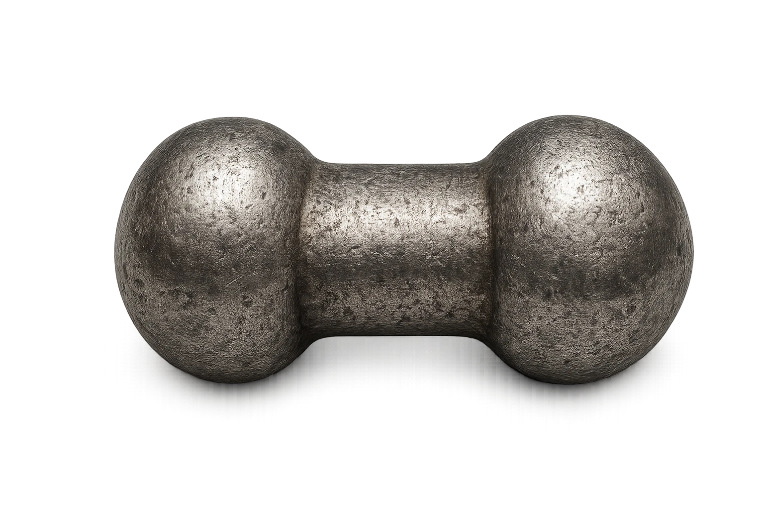 Pod Duang (bullet money), ancient Thai currency, silver, rounded barbell shape, realistic metallic texture emoji