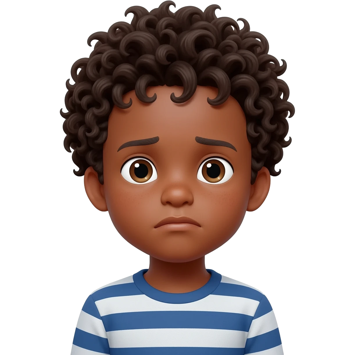 confused black boy curly hair emoji