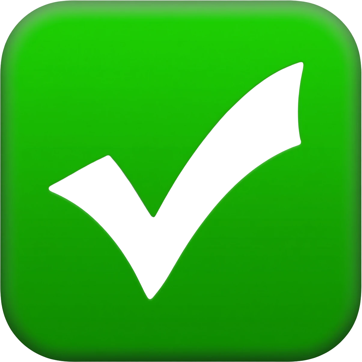 green square with white check mark inside it emoji