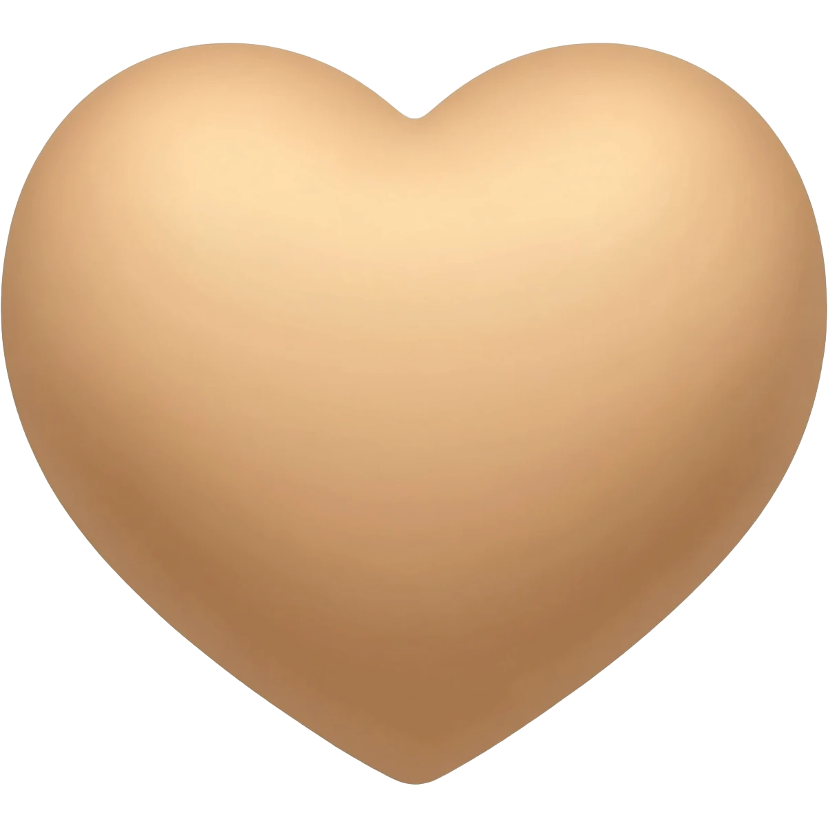 Beige heart emoji