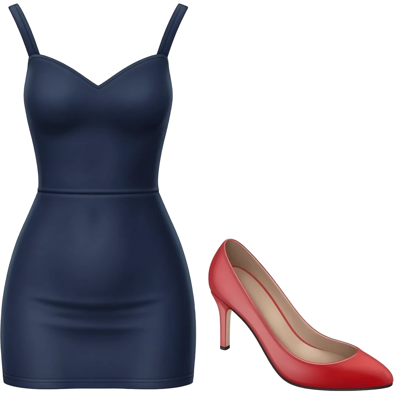 simple tight black American Apparel dress and high heels emoji