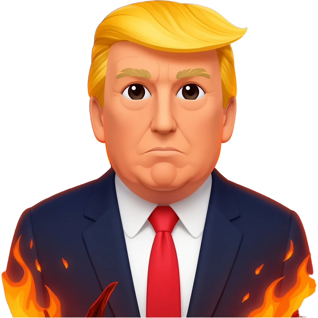 Trump hell on earth emoji