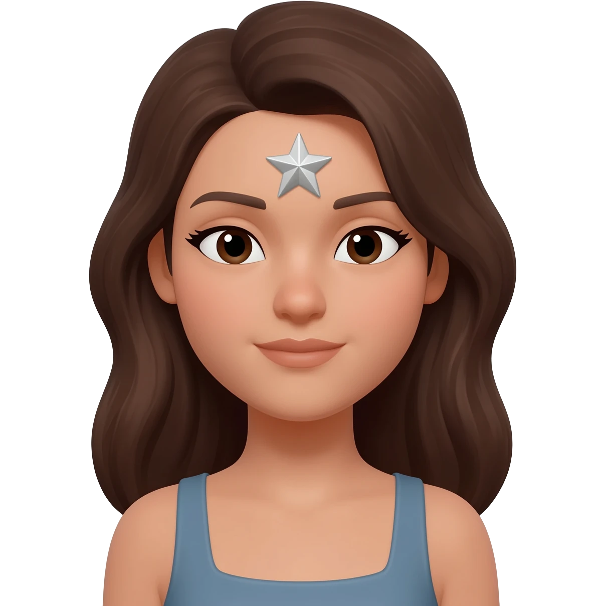 woman with a star at forehead emoji