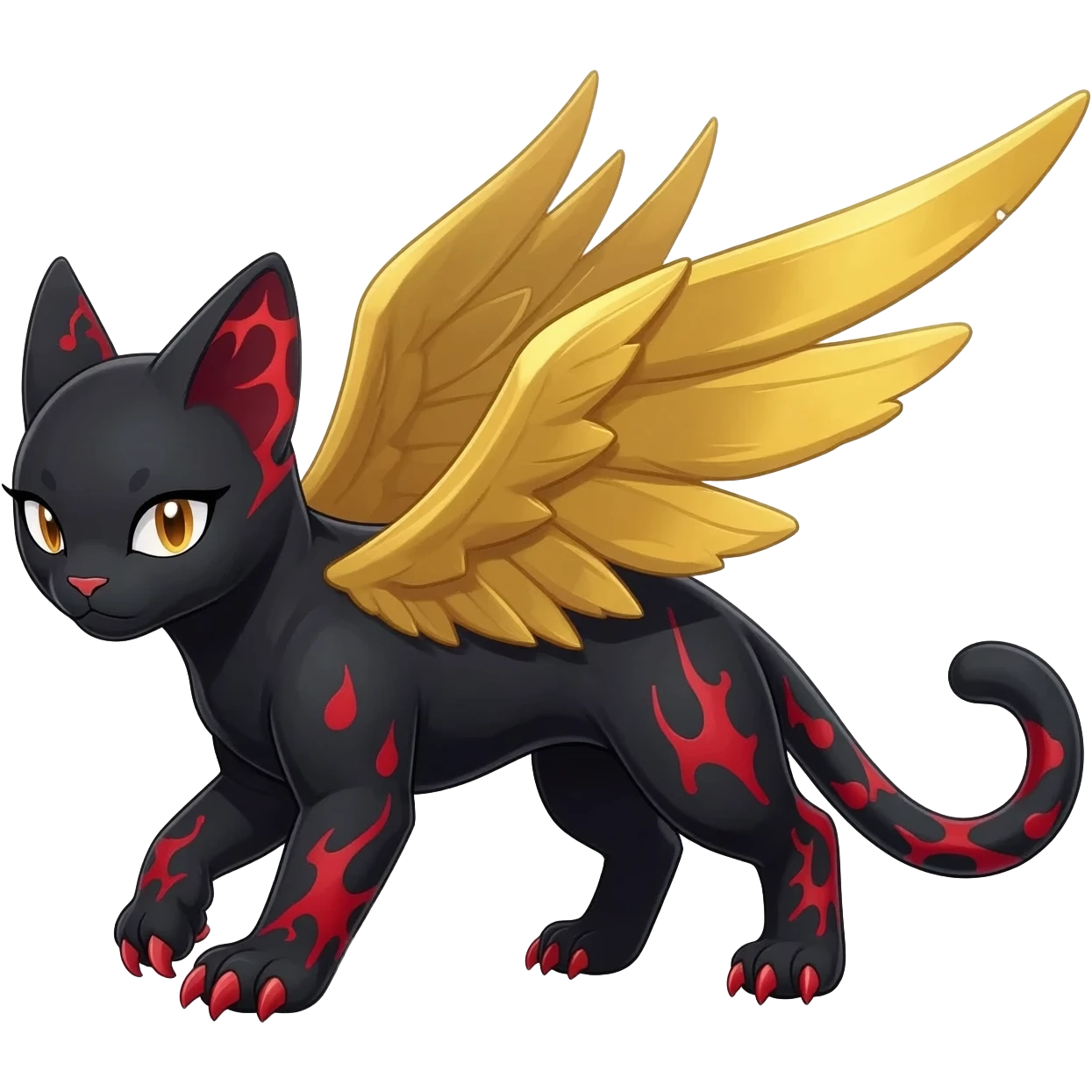 Meloetta-Purrloin-Salandit-Nargacuga-Pokémon-Fakémon-fusion-hybrid-creature emoji