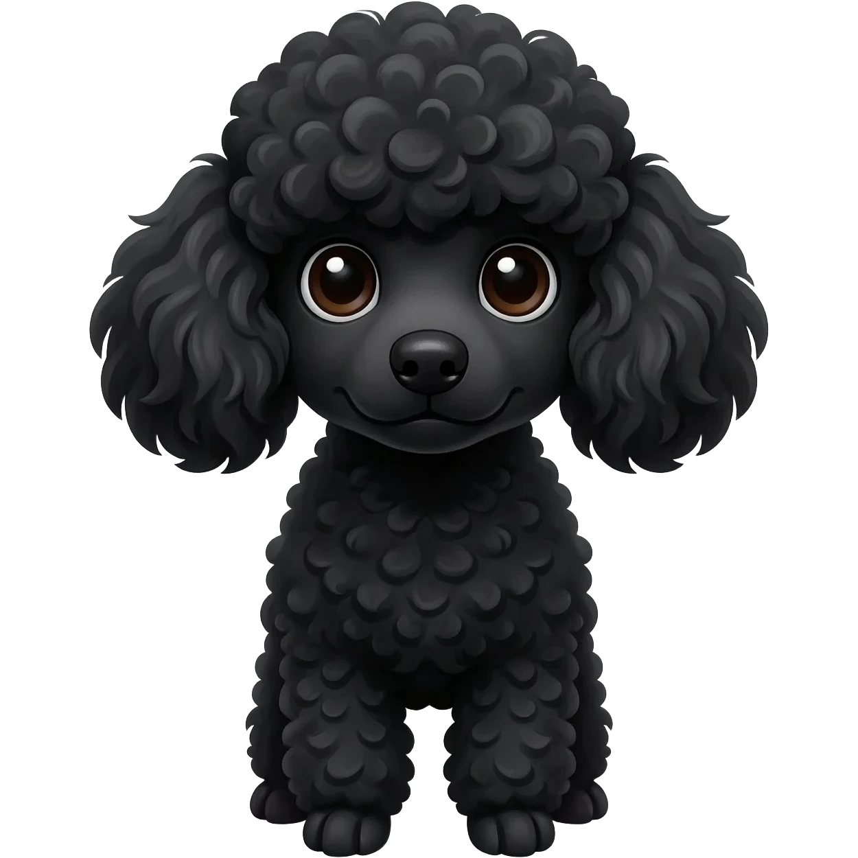 Make a black crazy pudel emojy emoji