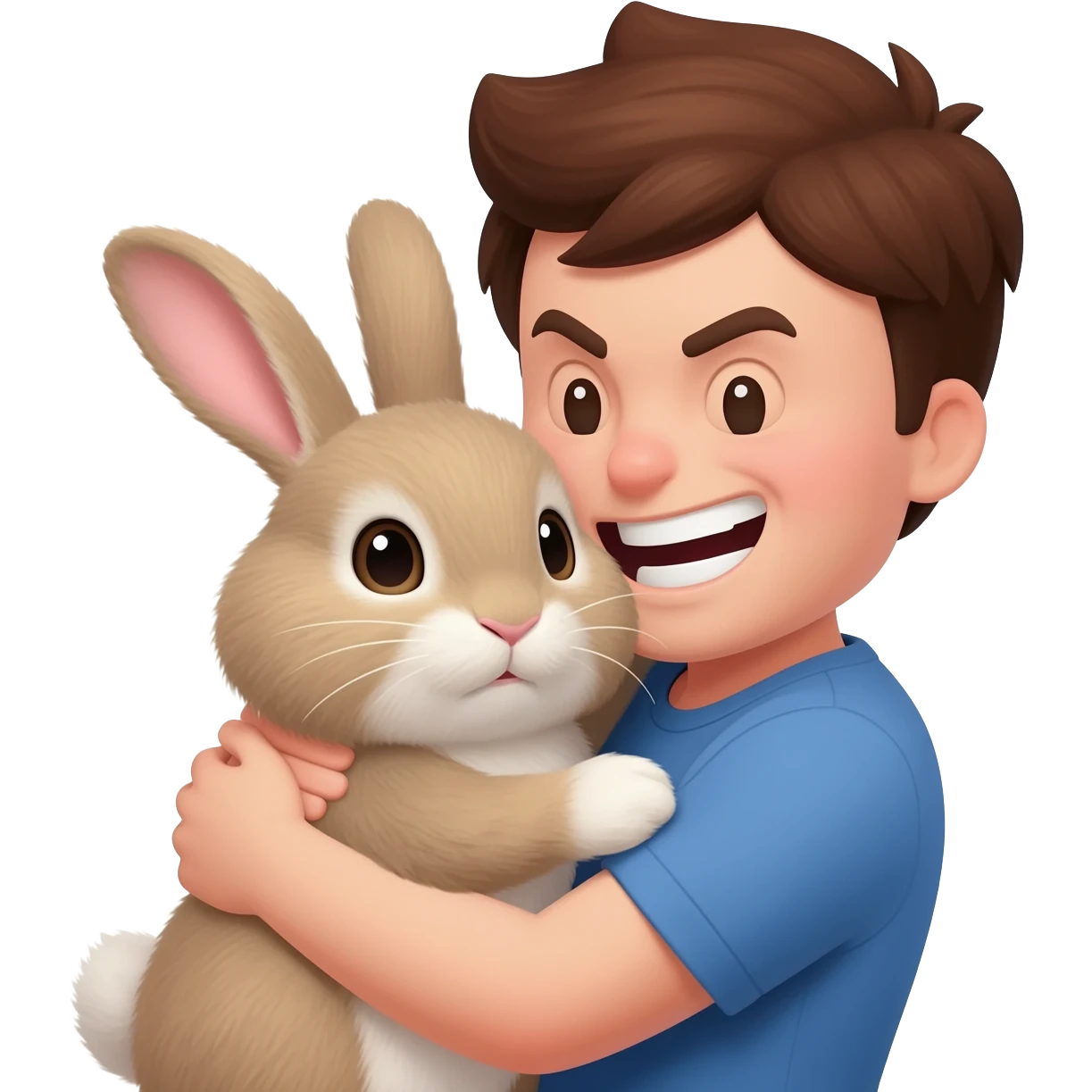 Love aggression towards fluffy things  emoji