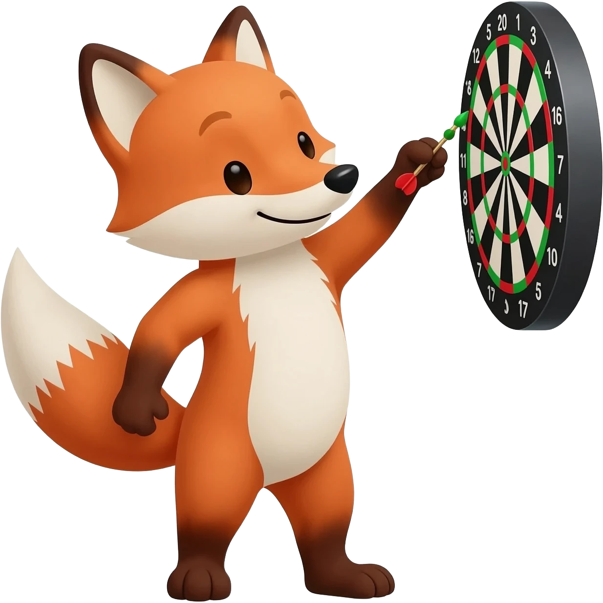 Ein Fuchs der Darts spielt (bitte andere variante) emoji