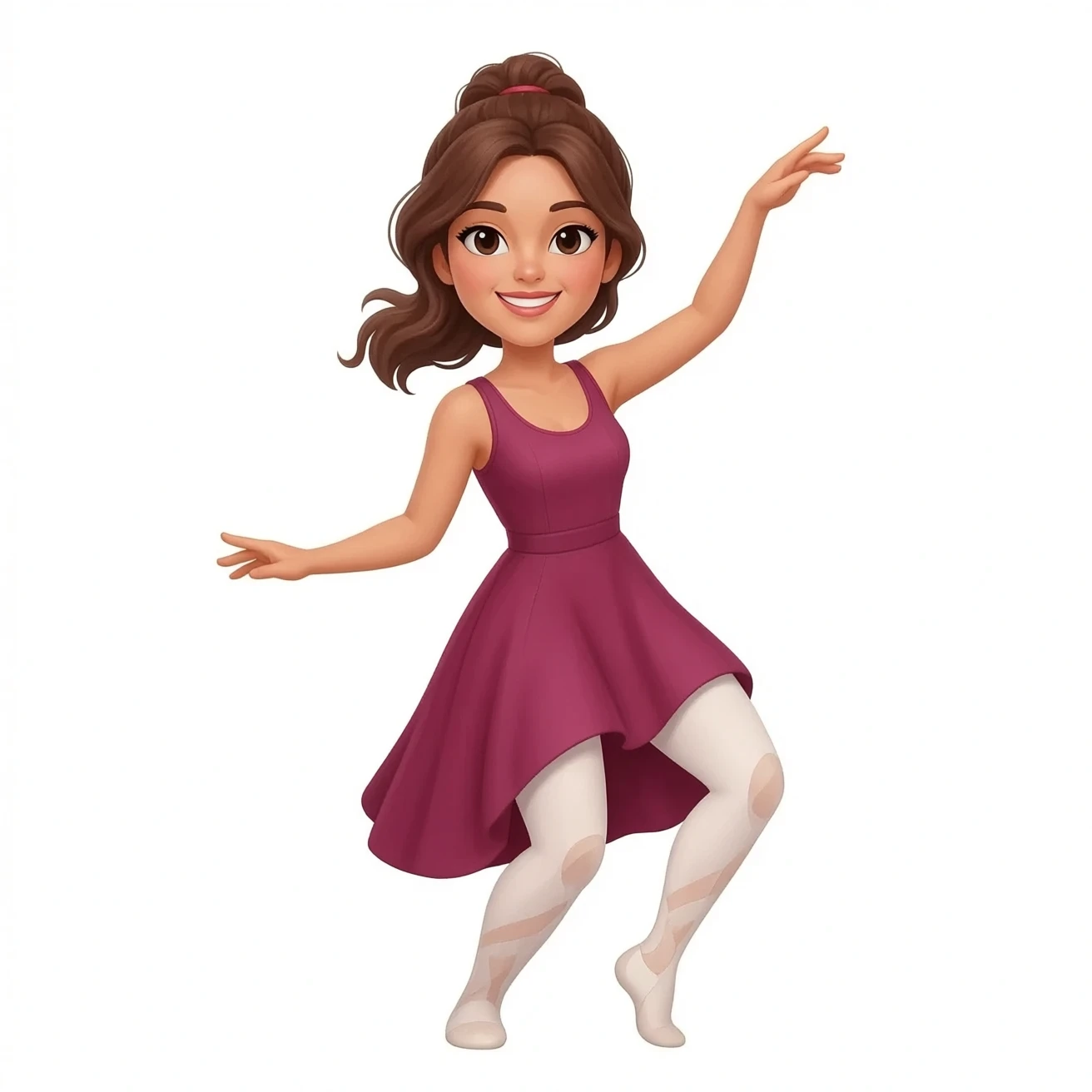 Woman dancing showing off emoji